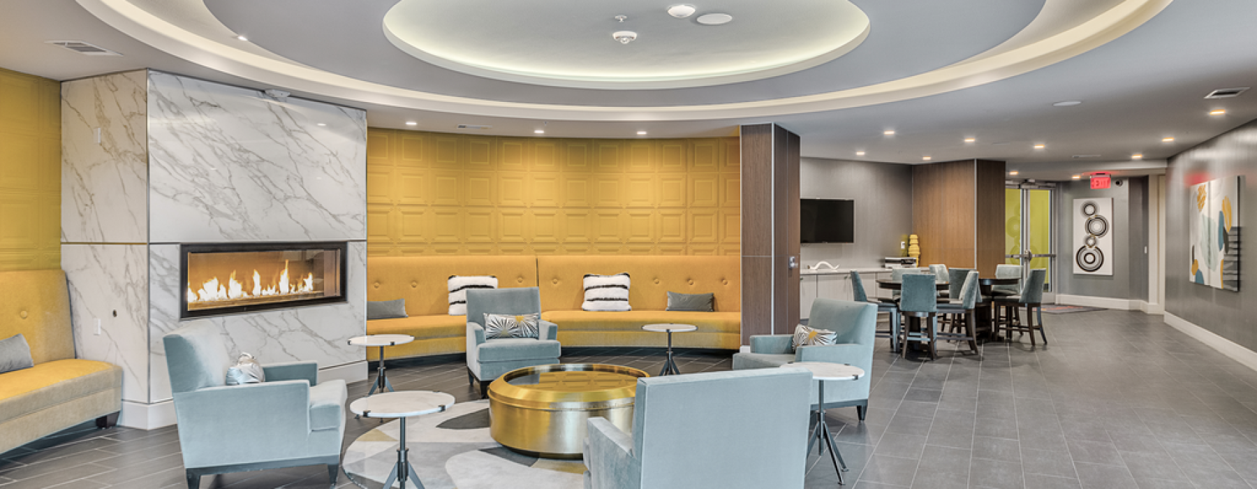 Axis 110 clubhouse with seating